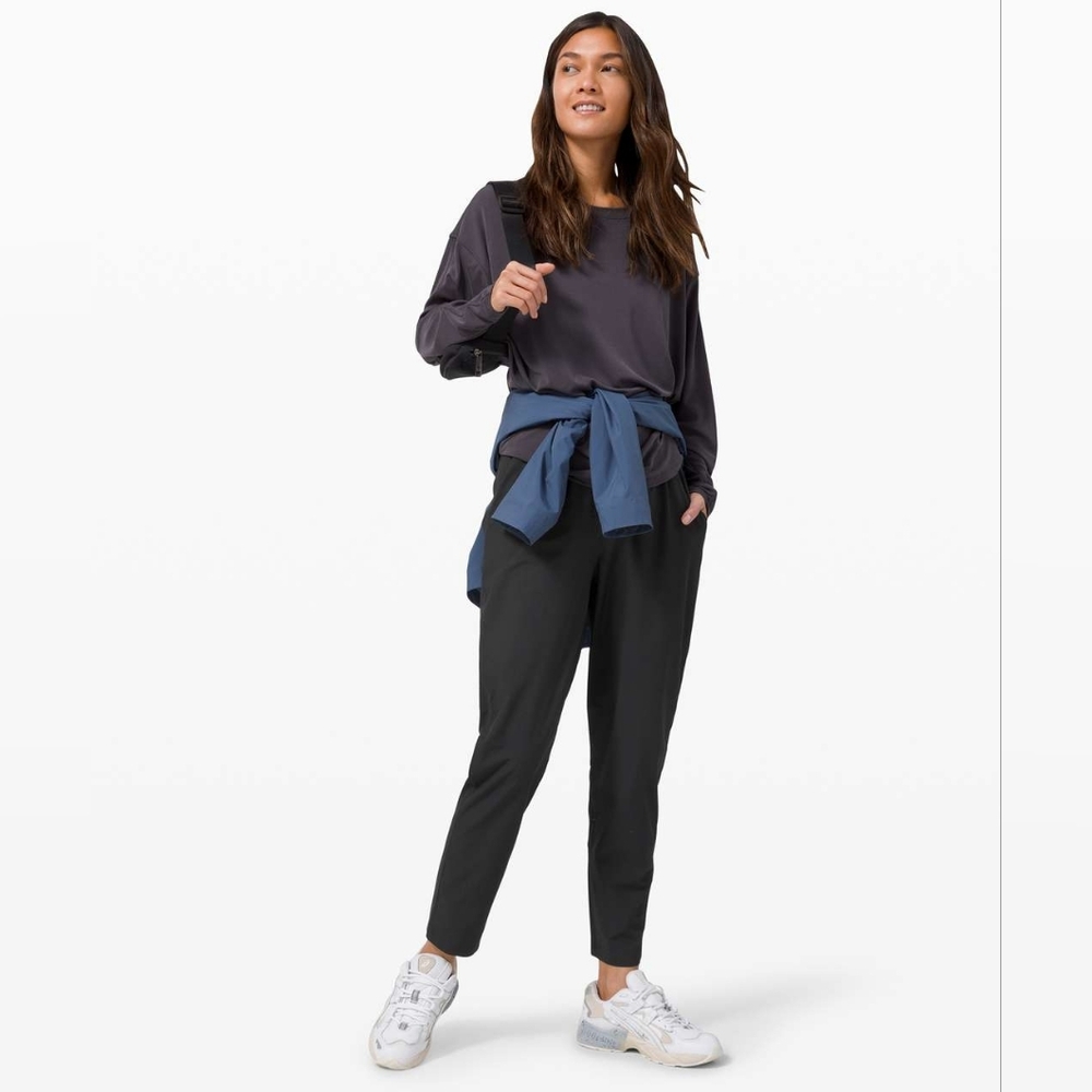 LULULEMON ATHLETICA ESSENTIALS HR TROUSER BLACK SZ 10